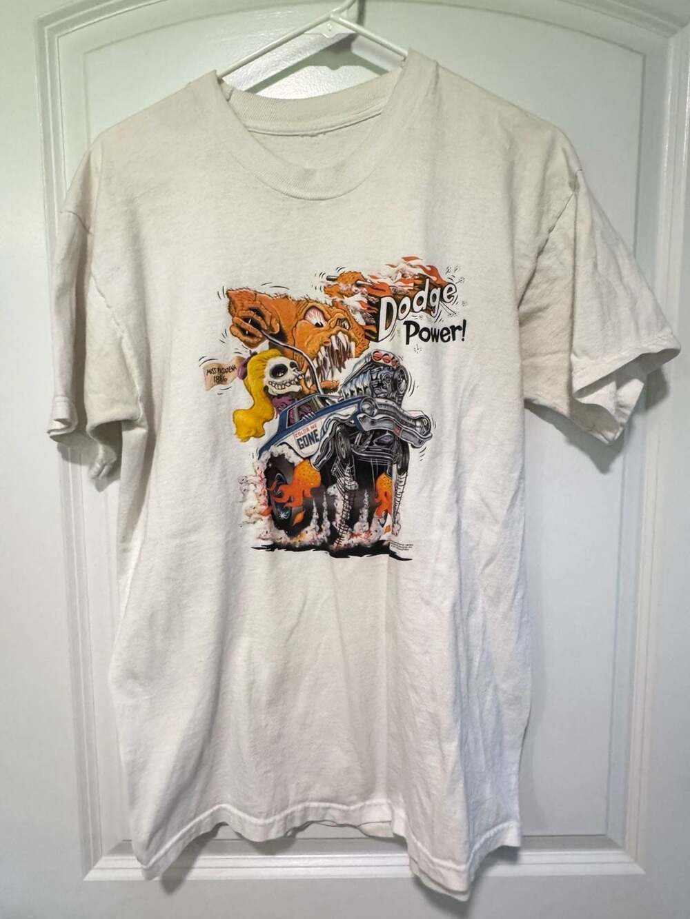 Vintage 1997 Rat Fink Dodge Power Hot Rod T Shirt Mooneyes Hemi Large